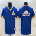 Nike Seattle Mariners blank blue majestic mlb jersey-BD 02