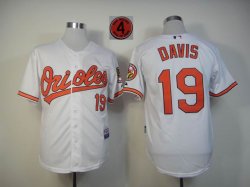 Baltimore Orioles DAVIS 19# white Hall OF FAME patch MLB Jerseys