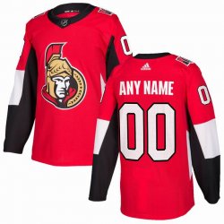 Custom Adidas Ottawa Senators red hockey jersey