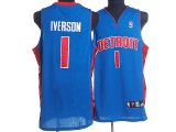 NBA Detroit Pistons 1 Iverson blue jersyes