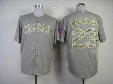 Chicago Cubs SANDBERG 23# gray camo mlb Jersey