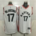 Toronto Raptors #17 Jonas Valanciunas white Stitched NBA Jerseys