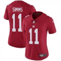 Women New York Giants #11 Phil Simms Nike red Color Rush Limited Jersey