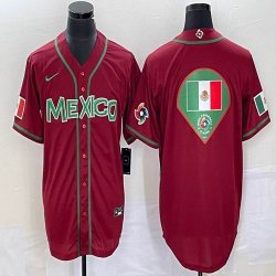 2023 World Cup Mexico red blank majestic baseball jerseys 30