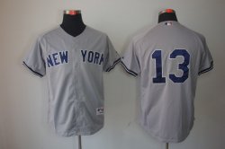 New York Yankees Alex Rodriguez 13 Grey Jerseys