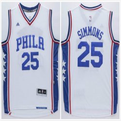 Philadelphia 76ers #25 Ben Simmons white adidas Royal 2016 Draft Pick Replica Jersey