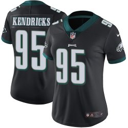 Women Nike Philadelphia Eagles #95 Mychal Kendricks black Color Rush Limited Jersey