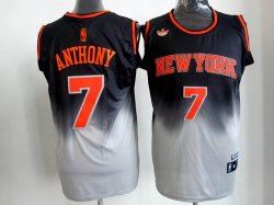 New York Knicks #7 Carmelo Anthony Gray black new limited Jerseys