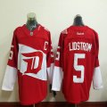 2016 Detroit Red Wings 5 Nicklas Lidstrom Red hockey Jersey C patch