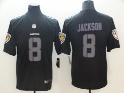 Baltimore Ravens #8 Lamar Jackson black fashion Color Rush Limited Jersey 01