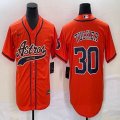 Nike Houston Astros #30 Kyle Tucker orange majestic baseball jerseys Joint name -BD 02