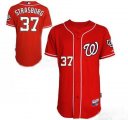 MLB Washington National #37 STRASBURG Red Jerseys