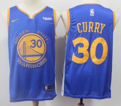 Nike Golden State Warriors 30 Stephen Curry blue nba jersey-S8