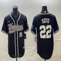 New York Yankees Juan Soto Nike black majestic baseball Jersey Joint name -BD 03