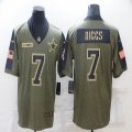 Dallas Cowboys #7 Trevon Diggs green 2021 Salute to Service Limited Jersey