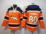 Denver Broncos 80 Thomas orange nfl Hooded Sweatshirt