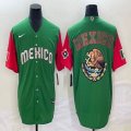 2023 World Cup Mexico blank green red majestic baseball jerseys 02