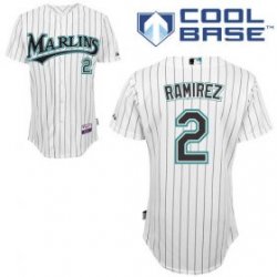 Florida Marlins #2 RAMIREZ white MLB Jerseys