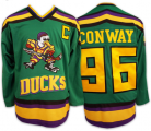 Anaheim Ducks 96 Charlie Conway green throwback Ice Hockey Jersey