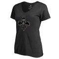 Women's New Orleans Pelicans Fanatics Branded Black Plus Size Cloak Camo V-Neck T-Shirt