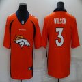 Denver Broncos #3 Russell Wilson orange fashion Color Rush Limited Jersey-BD