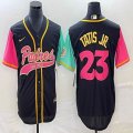 Nike San Diego Padres #23 Fernando Tatis Jr black red green majestic mlb Jerseys Joint name