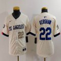 Youth Nike Los Angeles Dodgers #22 Clayton Kershaw beige fashion majestic baseball Jerseys-BD 01