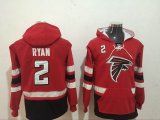 Atlanta Falcons #2 Matt Ryan red nfl Hooded Sweatshirt