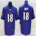 Nike Baltimore Ravens #18 Roquan Smith purple Color Rush Limited Jersey