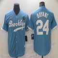 Nike Los Angeles Dodgers #24 Kobe Bryant skyblue majestic baseball Jersey KB patch-BD