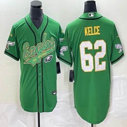 Nike Philadelphia Eagles #62 Jason Kelce green MLB jerseys Joint name-BD 01