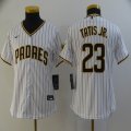 Women San Diego Padres #23 Fernando Tatis Jr. white majestic baseball Jersey-BD