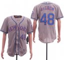 New York Mets Jacob DeGrom #48 Gray Flexbase Authentic Collection Jersey