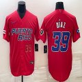 Puerto Rico Baseball #39 Edwin Diaz red 2023 World Baseball Classic Replica Player Jersey