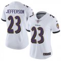 Women Baltimore Ravens #23 Jefferson Nike white Color Rush Limited Jersey