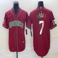 2023 World Cup Mexico #7 Julio Urias red majestic baseball jerseys 71