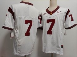 USC Trojans #7 white College Football Jersey