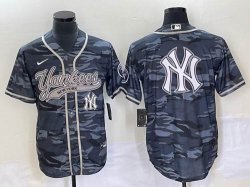 Nike New York Yankees blank gray camo majestic MLB baseball Jerseys Joint name 03