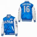 Japan #16 Shohei Ohtani jacket blue white