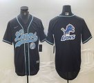 Detroit Lions blank black baseball Joint name -BD 03