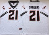 Oklahoma State Cowboys #21 Barry Sanders white college football Limited Jersey