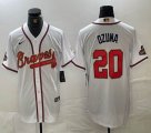 Nike Atlanta Braves #20 Marcell Ozuna white majestic baseball MLB Jerseys -BD