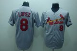 St.Louis Cardinals 8# LOPEZ Gray MLB Jerseys