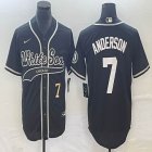 Nike Chicago White Sox #7 Tim Anderson black MLB Baseball jerseys Joint name-BD 02