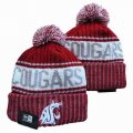 2024 Washington State Cougars red white gray NCAA Sport Cuffed Knit Hats