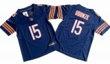 Youth Chicago Bears 15# Rome Odunze Nike blue Vapor F.U.S.E. Limited Jersey