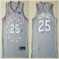 Nike Philadelphia 76ers #25 Ben Simmons gray basketbal Jersey-TY