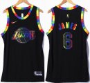 Nike Los Angeles Lakers #6 LeBron James black fashion basketball jerseys -XD