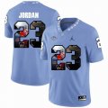 North Carolina Tar Heels Michael Jordan #23 skybue Printing fashion version college football jersey-2