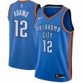 Custom Nike Oklahoma City Thunder #12 Adams blue nba jersey print font